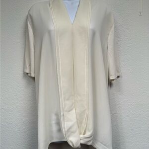 Elegant Cream Women's Top H by Halston size XL